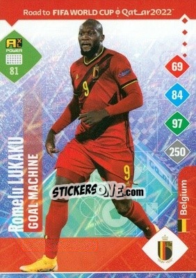 Sticker Romelu Lukaku - Road to FIFA World Cup Qatar 2022. Adrenalyn XL n. 81 - Panini