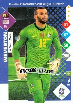 Sticker Weverton - Road to FIFA World Cup Qatar 2022. Adrenalyn XL n. 82 - Panini