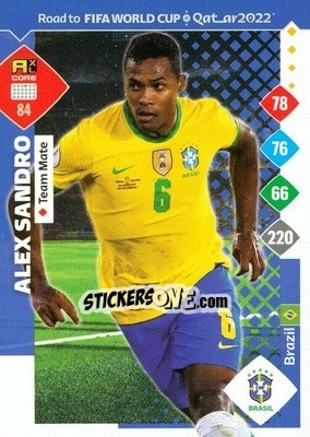 Sticker Alex Sandro - Road to FIFA World Cup Qatar 2022. Adrenalyn XL n. 84 - Panini