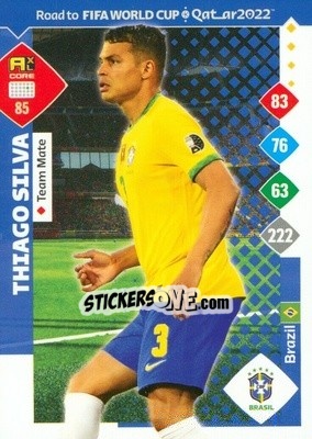 Sticker Thiago Silva - Road to FIFA World Cup Qatar 2022. Adrenalyn XL n. 85 - Panini