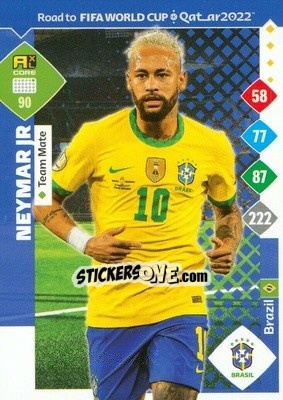 Sticker Neymar Jr - Road to FIFA World Cup Qatar 2022. Adrenalyn XL - Panini