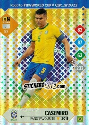 Sticker Casemiro - Road to FIFA World Cup Qatar 2022. Adrenalyn XL n. 92 - Panini