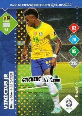 Sticker Vinicius Jr - Road to FIFA World Cup Qatar 2022. Adrenalyn XL n. 94 - Panini