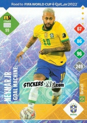 Sticker Neymar Jr - Road to FIFA World Cup Qatar 2022. Adrenalyn XL n. 99 - Panini