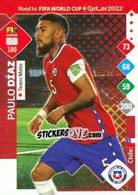 Sticker Paulo Díaz - Road to FIFA World Cup Qatar 2022. Adrenalyn XL n. 100 - Panini