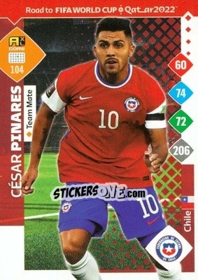 Sticker César Pinares - Road to FIFA World Cup Qatar 2022. Adrenalyn XL - Panini