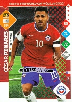 Sticker César Pinares - Road to FIFA World Cup Qatar 2022. Adrenalyn XL n. 104 - Panini