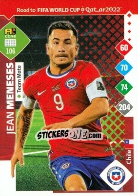 Sticker Jean Meneses - Road to FIFA World Cup Qatar 2022. Adrenalyn XL n. 106 - Panini