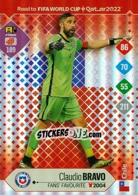 Sticker Claudio Bravo - Road to FIFA World Cup Qatar 2022. Adrenalyn XL - Panini
