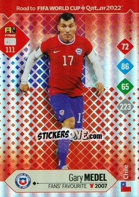 Sticker Gary Medel - Road to FIFA World Cup Qatar 2022. Adrenalyn XL n. 111 - Panini