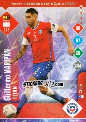 Sticker Guillermo Maripán - Road to FIFA World Cup Qatar 2022. Adrenalyn XL n. 115 - Panini