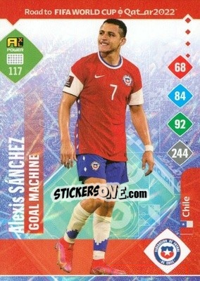 Sticker Alexis Sánchez - Road to FIFA World Cup Qatar 2022. Adrenalyn XL n. 117 - Panini