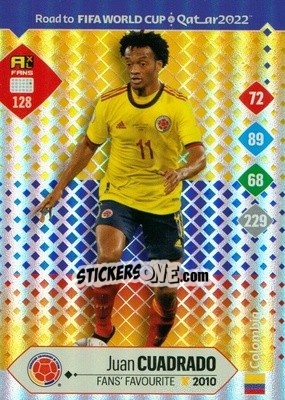 Sticker Juan Cuadrado - Road to FIFA World Cup Qatar 2022. Adrenalyn XL n. 128 - Panini