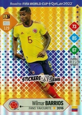 Sticker Wílmar Barrios - Road to FIFA World Cup Qatar 2022. Adrenalyn XL n. 129 - Panini