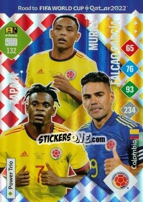 Sticker Zapata / Muriel / Falcao García - Road to FIFA World Cup Qatar 2022. Adrenalyn XL - Panini