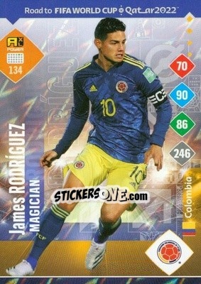 Sticker James Rodríguez - Road to FIFA World Cup Qatar 2022. Adrenalyn XL n. 134 - Panini