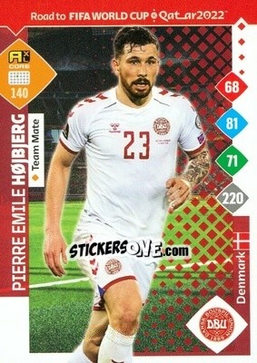 Cromo Pierre Emile Höjbjerg - Road to FIFA World Cup Qatar 2022. Adrenalyn XL - Panini