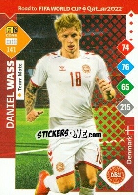 Sticker Daniel Wass - Road to FIFA World Cup Qatar 2022. Adrenalyn XL n. 141 - Panini