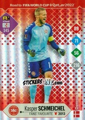 Sticker Kasper Schmeichel - Road to FIFA World Cup Qatar 2022. Adrenalyn XL n. 145 - Panini