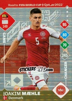 Sticker Joakim Mæhle - Road to FIFA World Cup Qatar 2022. Adrenalyn XL - Panini