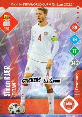 Sticker Simon Kjær - Road to FIFA World Cup Qatar 2022. Adrenalyn XL - Panini