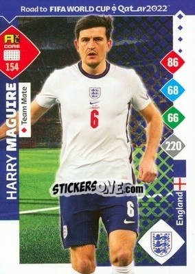 Sticker Harry Maguire - Road to FIFA World Cup Qatar 2022. Adrenalyn XL n. 154 - Panini