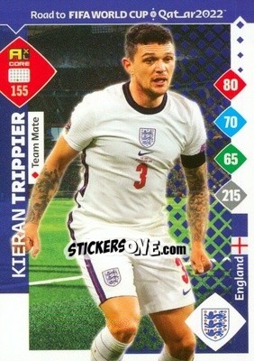 Sticker Kieran Trippier - Road to FIFA World Cup Qatar 2022. Adrenalyn XL n. 155 - Panini