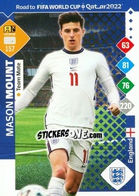 Sticker Mason Mount - Road to FIFA World Cup Qatar 2022. Adrenalyn XL n. 157 - Panini