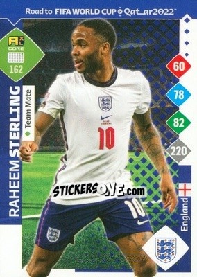 Sticker Raheem Sterling - Road to FIFA World Cup Qatar 2022. Adrenalyn XL n. 162 - Panini