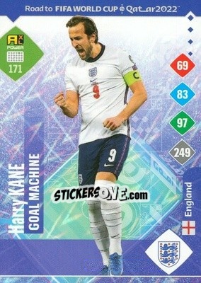 Sticker Harry Kane - Road to FIFA World Cup Qatar 2022. Adrenalyn XL n. 171 - Panini