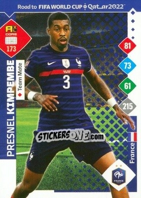Sticker Presnel Kimpembe - Road to FIFA World Cup Qatar 2022. Adrenalyn XL n. 173 - Panini
