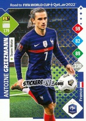 Sticker Antoine Griezmann - Road to FIFA World Cup Qatar 2022. Adrenalyn XL n. 179 - Panini