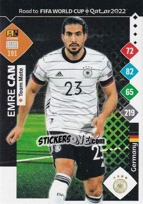 Sticker Emre Can - Road to FIFA World Cup Qatar 2022. Adrenalyn XL n. 191 - Panini