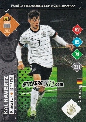 Sticker Kai Havertz - Road to FIFA World Cup Qatar 2022. Adrenalyn XL n. 202 - Panini