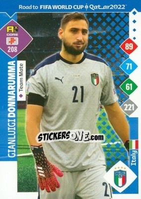 Sticker Gianluigi Donnarumma - Road to FIFA World Cup Qatar 2022. Adrenalyn XL n. 208 - Panini
