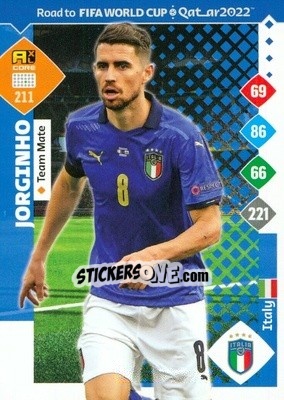 Sticker Jorginho - Road to FIFA World Cup Qatar 2022. Adrenalyn XL n. 211 - Panini
