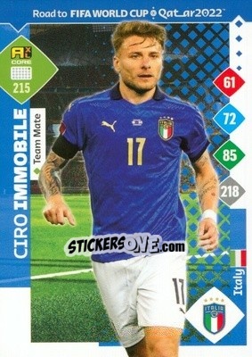 Sticker Ciro Immobile - Road to FIFA World Cup Qatar 2022. Adrenalyn XL n. 215 - Panini