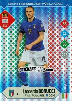 Sticker Leonardo Bonucci - Road to FIFA World Cup Qatar 2022. Adrenalyn XL n. 217 - Panini