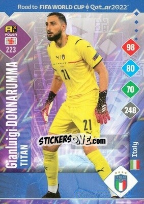 Sticker Gianluigi Donnarumma - Road to FIFA World Cup Qatar 2022. Adrenalyn XL n. 223 - Panini