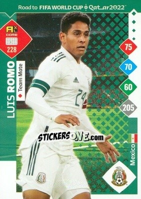 Sticker Luis Romo - Road to FIFA World Cup Qatar 2022. Adrenalyn XL n. 228 - Panini