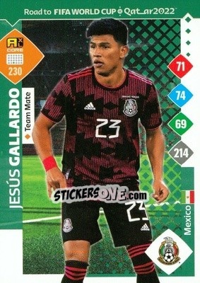 Sticker Jesús Gallardo - Road to FIFA World Cup Qatar 2022. Adrenalyn XL n. 230 - Panini