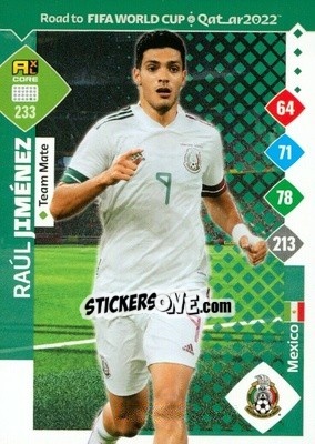 Sticker Raúl Jiménez - Road to FIFA World Cup Qatar 2022. Adrenalyn XL - Panini