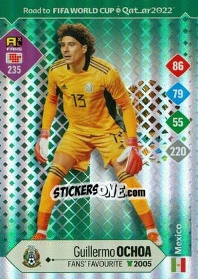 Sticker Guillermo Ochoa - Road to FIFA World Cup Qatar 2022. Adrenalyn XL n. 235 - Panini