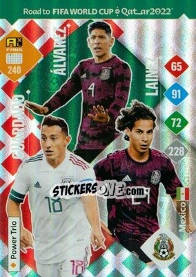 Sticker Guardado / Álvarez / Lainez - Road to FIFA World Cup Qatar 2022. Adrenalyn XL n. 240 - Panini