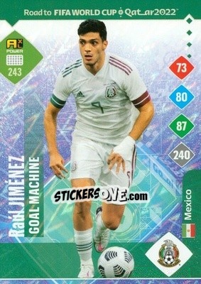 Sticker Raúl Jiménez - Road to FIFA World Cup Qatar 2022. Adrenalyn XL n. 243 - Panini
