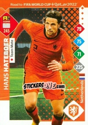 Sticker Hans Hateboer - Road to FIFA World Cup Qatar 2022. Adrenalyn XL n. 245 - Panini