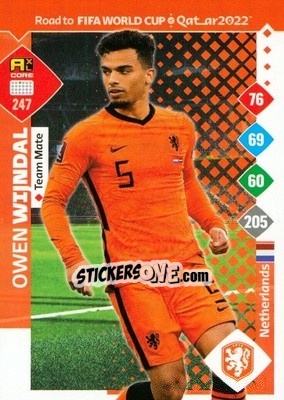 Sticker Owen Wijndal - Road to FIFA World Cup Qatar 2022. Adrenalyn XL n. 247 - Panini