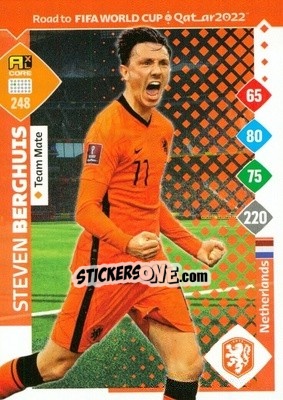Sticker Steven Berghuis - Road to FIFA World Cup Qatar 2022. Adrenalyn XL n. 248 - Panini