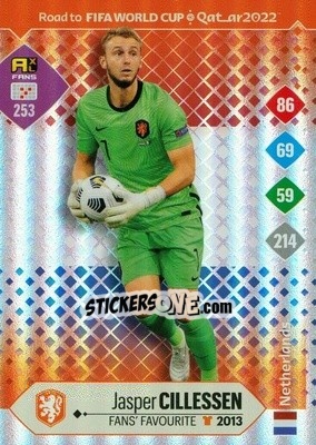 Sticker Jasper Cillessen - Road to FIFA World Cup Qatar 2022. Adrenalyn XL n. 253 - Panini