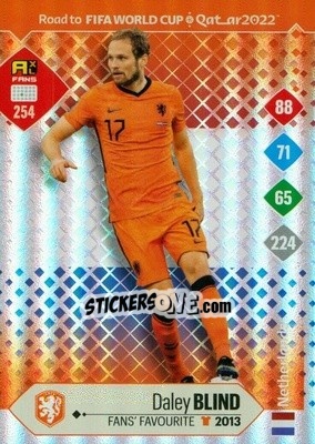 Sticker Daley Blind - Road to FIFA World Cup Qatar 2022. Adrenalyn XL n. 254 - Panini
